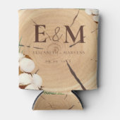 エレガント&シ素朴ッ結婚クの木製ありがとう 缶クーラー (正面)