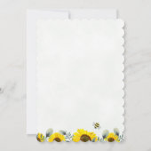 エレガント スウィート アズ キャン ビー ヒマワリ ベイビー シャワー 招待状 (裏面)