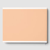 エレガント，スクリプトフォント，ピーチ結婚ーズ ゲストブック (裏面)