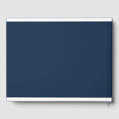 エレガント，スクリプトフォント，ブルー，結婚のゲストブック ゲストブック (裏面)