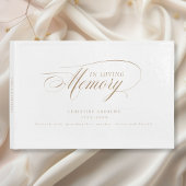 エレガント，スクリプトフォント「愛する記憶の中」葬儀 ゲストブック