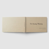 エレガント，スクリプトフォント「愛する記憶の中」葬儀 ゲストブック (全面)