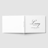 エレガント，スクリプトフォント「愛する記憶の中」葬儀 ゲストブック (全面)