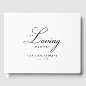 エレガント，スクリプトフォント「愛する記憶の中」葬儀 ゲストブック (正面)