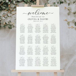 エレガント・スクリプト20卓 ウェルカム 座席表 ポスター