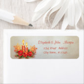 エレガント,スタイリッシュクリスマスの蝋燭，玉 ラベル (インサイチュ)