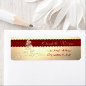 エレガント,スタイリッシュクリスマスツリー，フェイク金ゴールド ラベル (インサイチュ)