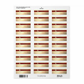 エレガント,スタイリッシュクリスマスツリー，フェイク金ゴールド ラベル (フルシート)