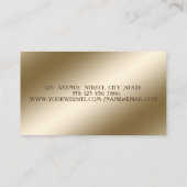 エレガント,スタイリッシュ金ゴールド紙吹雪,ハイヒール 名刺 (裏面)
