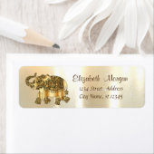 エレガント,スタイリッシュ金ゴールド,ペイズリー ラベル (インサイチュ)