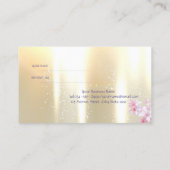 エレガント,スタイリッシュ金ゴールド，花紹介カード 紹介カード (裏面)