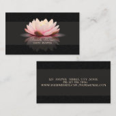 エレガント　スタイリッシュ　シンプル　ブラックロータス 名刺 (正面/裏面)