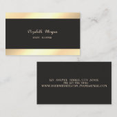 エレガント スタイリッシュ シンプル ブラック 名刺 (正面/裏面)