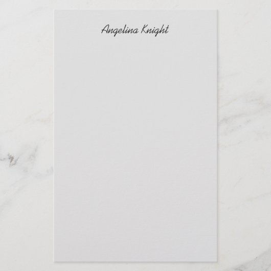 エレガント スタイリッシュ トレンディ ユニークな手書きスクリプト 便箋 (正面)