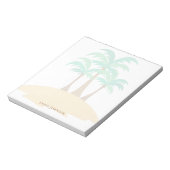 エレガント スタイリッシュ トロピカル ウォーターカラー かわいい ヤシの木 ノートパッド (回転)