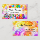 エレガント,スタイリッシュ，バルーン， Fireworks 名刺 (正面/裏面)