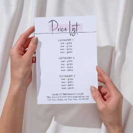 エレガント スタイリッシュ ホワイトローズ ビューティーメニュー チラシ