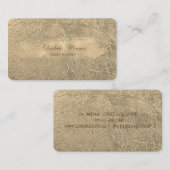 エレガント スタイリッシュ モダン 偽のゴールド ブラシ ストローク 名刺 (正面/裏面)