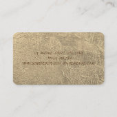 エレガント スタイリッシュ モダン 偽のゴールド ブラシ ストローク 名刺 (裏面)