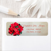 エレガント, スタイリッシュChristmas Poinsettia ラベル (インサイチュ)