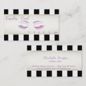 エレガント,ストライプのきらびやかな点滅ロイヤリティカード ロイヤリティカード (正面/裏面)