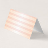 エレガント、ストライプの金ゴールドのサンキューカード 名刺 (裏面)