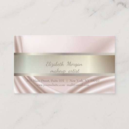 エレガント,ストライプの,サテンロイヤリティカード ロイヤリティカード (裏面)