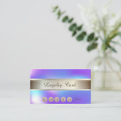 エレガント,ストライプの，ホログラフィックロイヤリティカード ロイヤリティカード (スタンド正面)