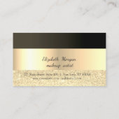 エレガント,ストライプの，黒，きらびやかなロイヤリティカード ロイヤリティカード (裏面)