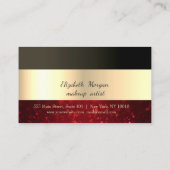 エレガント,ストライプの,黒,きらびやかなロータスロイヤリティカード ロイヤリティカード (裏面)