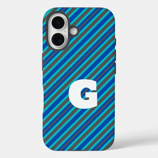 エレガント ストライプ柄 カスタマイズ Case-Mate iPhoneケース (裏面)