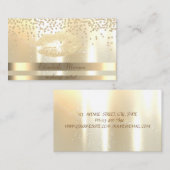 エレガント,ストライプ,輝く,ダイヤモンド – キラキラ輝く唇 名刺 (正面/裏面)