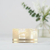 エレガント,ストライプ,輝く,ダイヤモンド – キラキラ輝く唇 名刺 (スタンド正面)