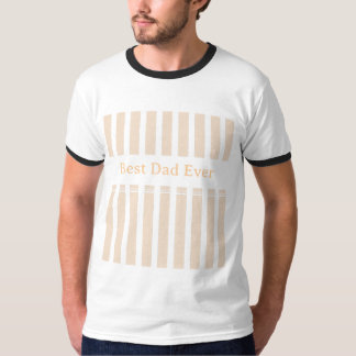 エレガント ストライプ Best Dad Ever オリジナルプリント Tシャツ