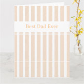 エレガント ストライプ Best Dad Ever オリジナル カード (黄色い花)