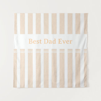 エレガント ストライプ Best Dad Ever オリジナル タペストリー