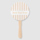 エレガント ストライプ Best Dad Ever オリジナル ハンドファン (裏面)