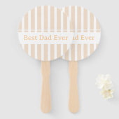 エレガント ストライプ Best Dad Ever オリジナル ハンドファン (正面&裏面)