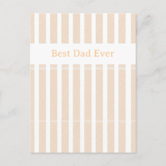 エレガント ストライプ Best Dad Ever オリジナル ポストカード