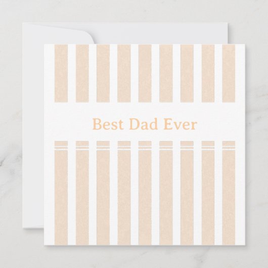 エレガント ストライプ Best Dad Ever オリジナル 招待状 (正面)