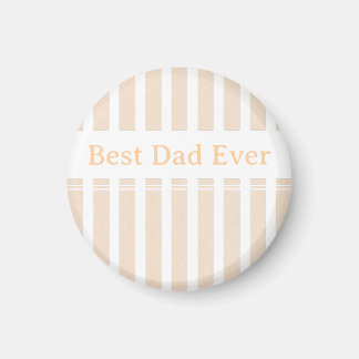 エレガント ストライプ Best Dad Ever パーソナライズド マグネット