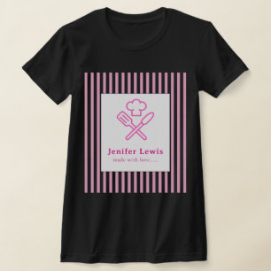 エレガント ストライプ Tシャツ