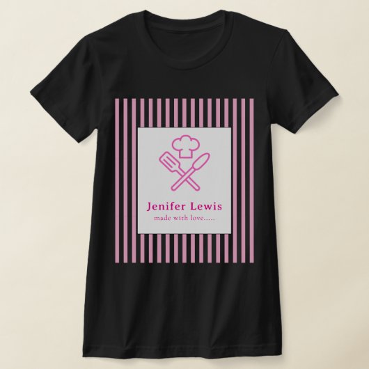 エレガント ストライプ Tシャツ (レイダウン)