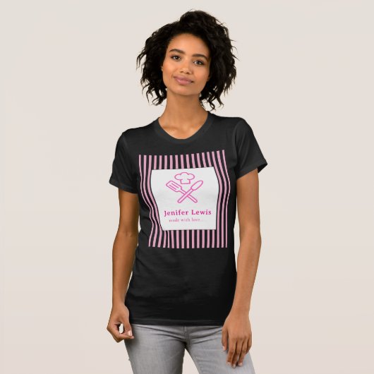 エレガント ストライプ Tシャツ (正面フル)