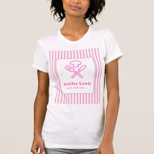 エレガント ストライプ Tシャツ