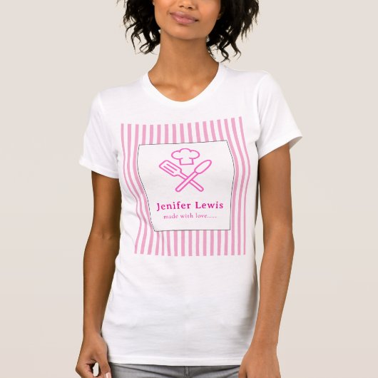 エレガント ストライプ Tシャツ (正面)