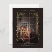 エレガント&ストリ素朴ングライトフレームカスタム写真 シーズンポストカード (正面/裏面)