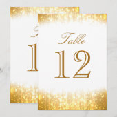 エレガント スパークル テーブル ナンバー 招待状 (正面/裏面)