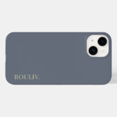 エレガント スレートグレー ミニマリスト ROULIV Case-Mate iPhoneケース (裏面 (横))