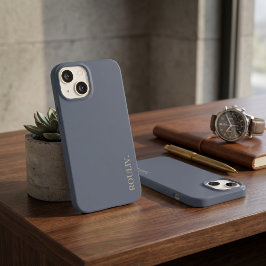 エレガント スレートグレー ミニマリスト ROULIV Case-Mate iPhone 14ケース